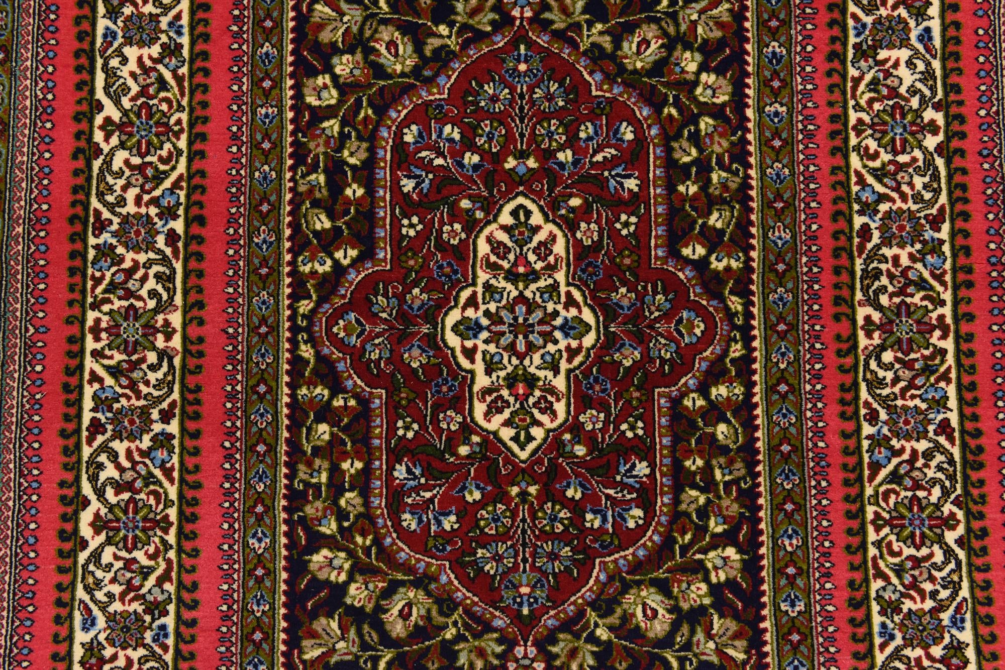 4' 7 x 6' 10 Hand Knotted Qom Persian Rug