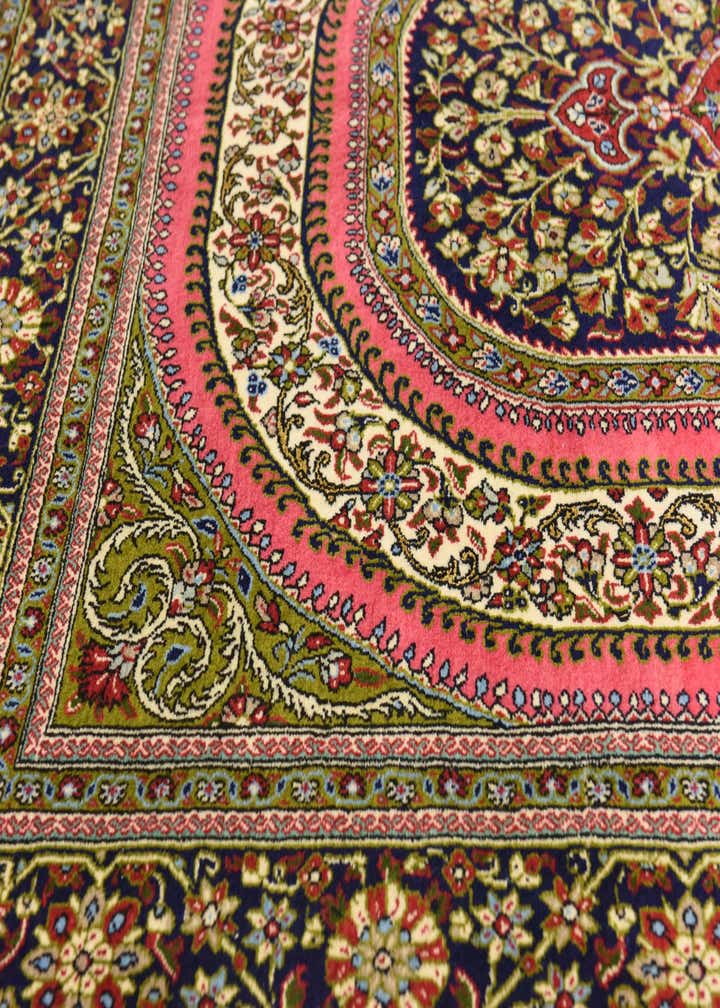 4' 7 x 6' 10 Hand Knotted Qom Persian Rug