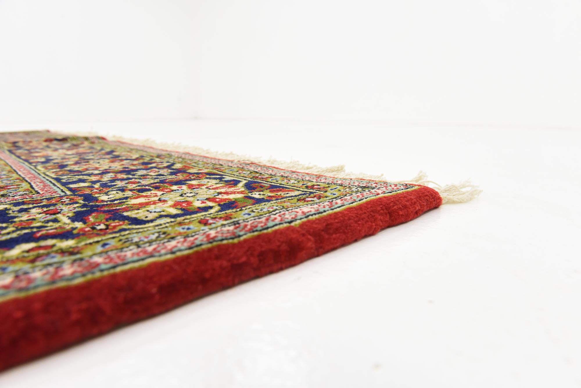 4' 7 x 6' 10 Hand Knotted Qom Persian Rug