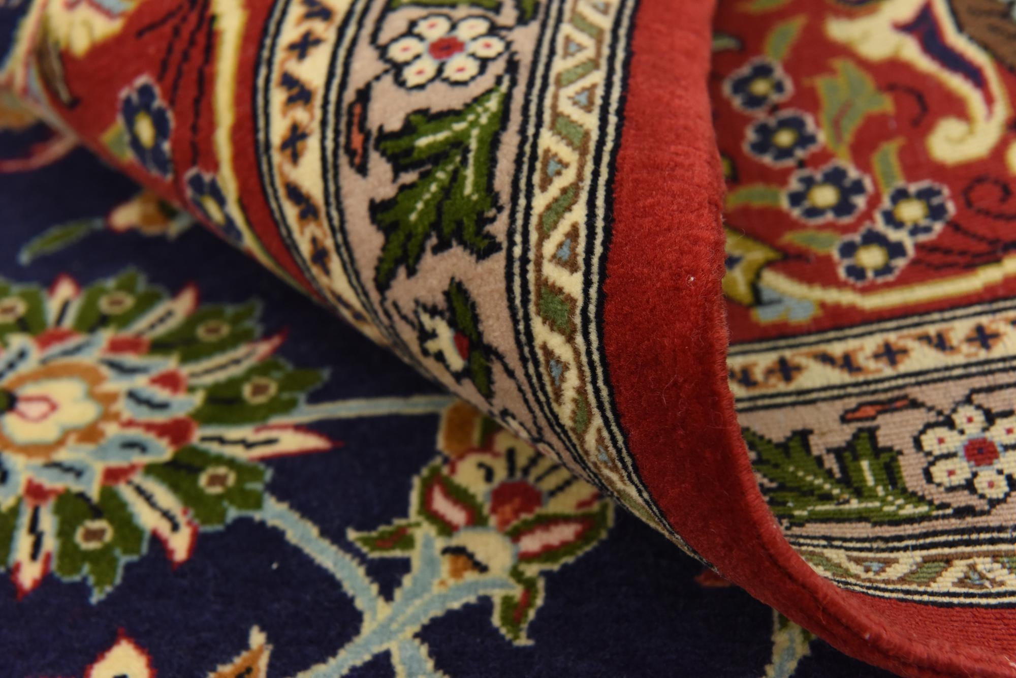 6' 11 x 10' Hand Knotted Qom Persian Rug