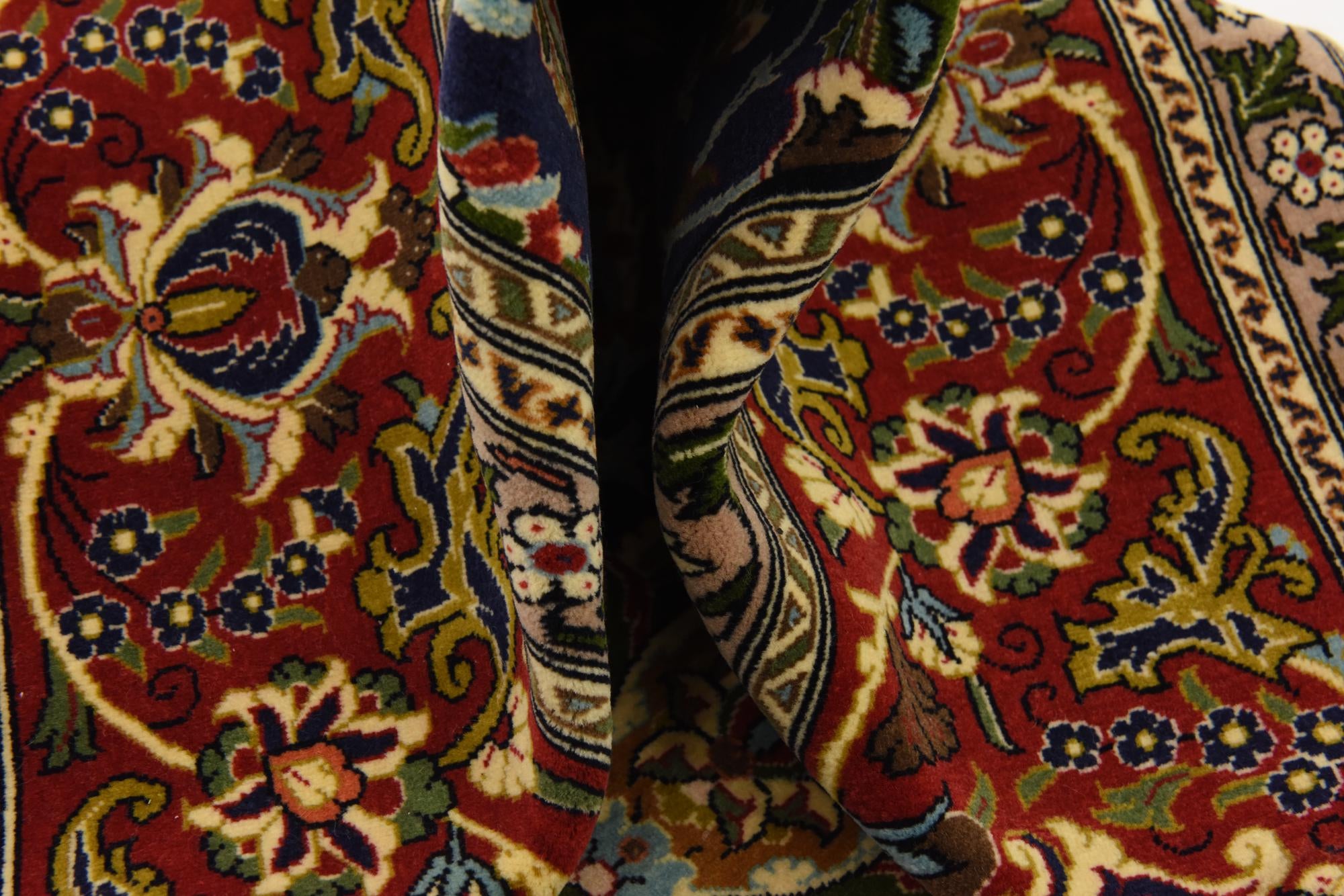 6' 11 x 10' Hand Knotted Qom Persian Rug