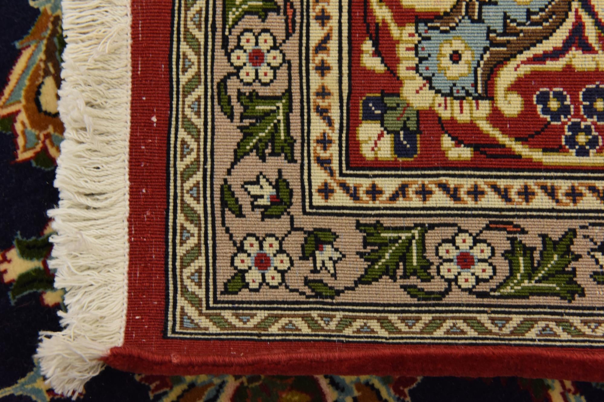 6' 11 x 10' Hand Knotted Qom Persian Rug