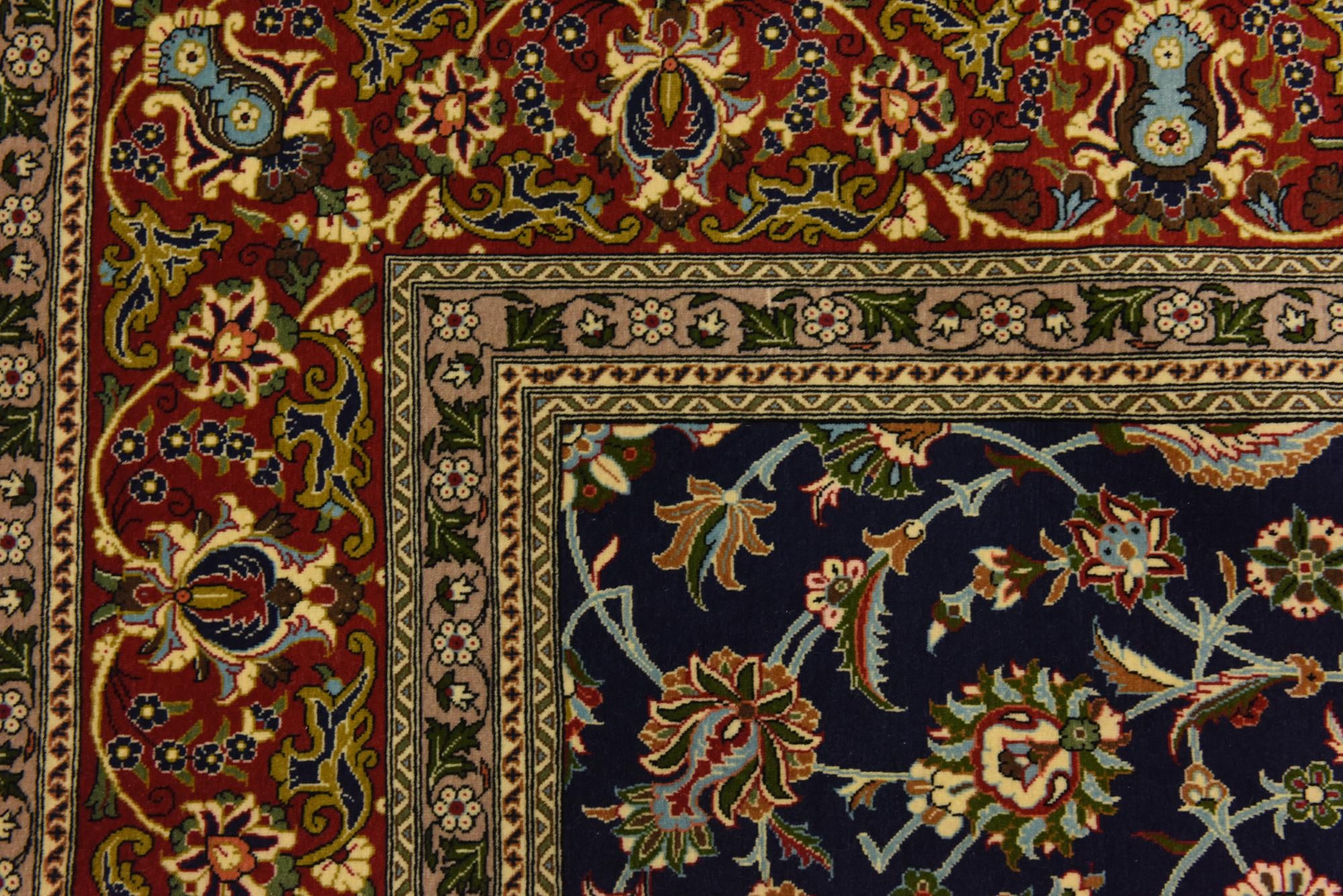 6' 11 x 10' Hand Knotted Qom Persian Rug