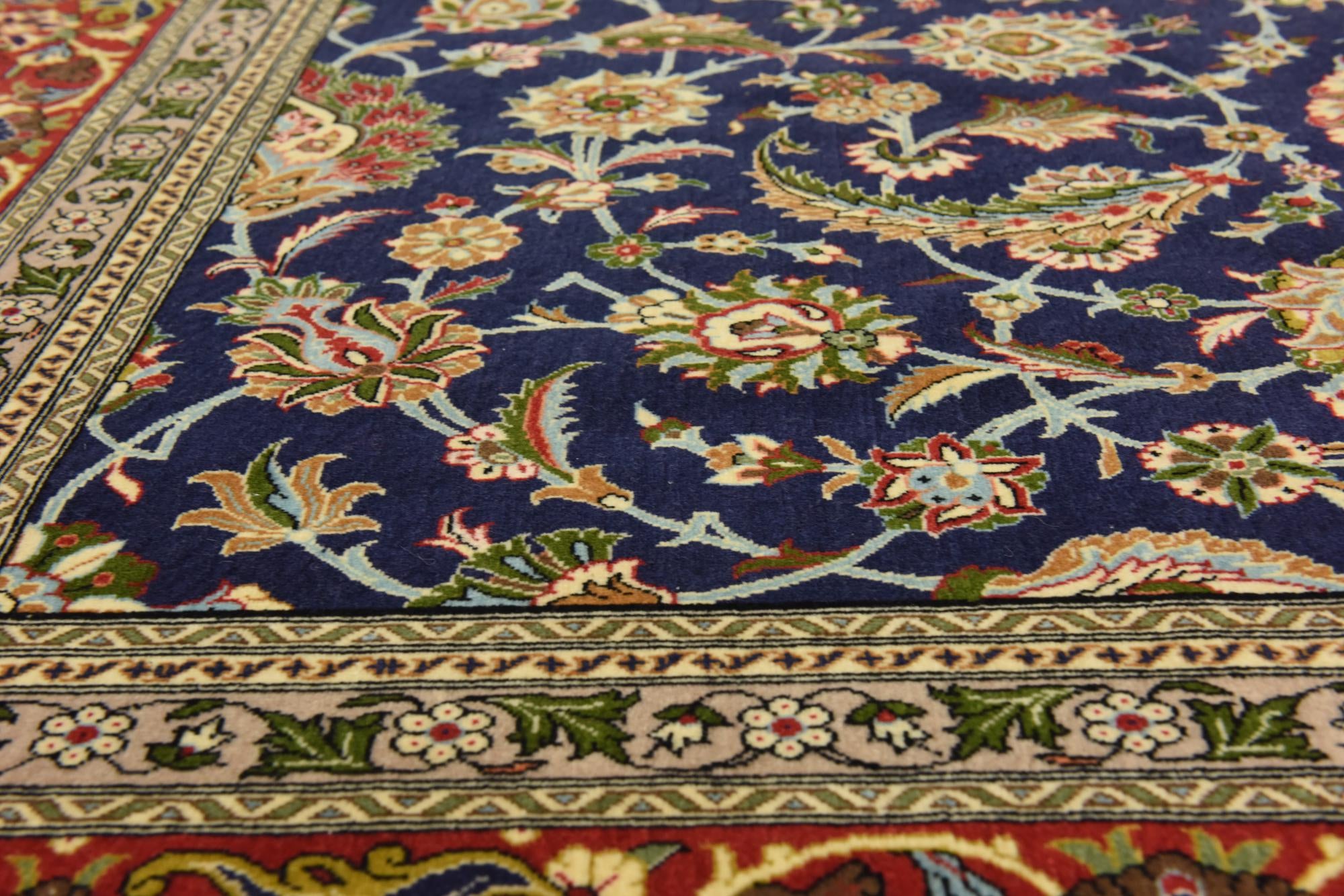 6' 11 x 10' Hand Knotted Qom Persian Rug