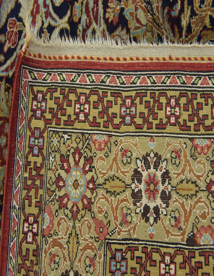 Detail image of 3' 5 x 5' Hand Knotted Qom Oriental Rug
