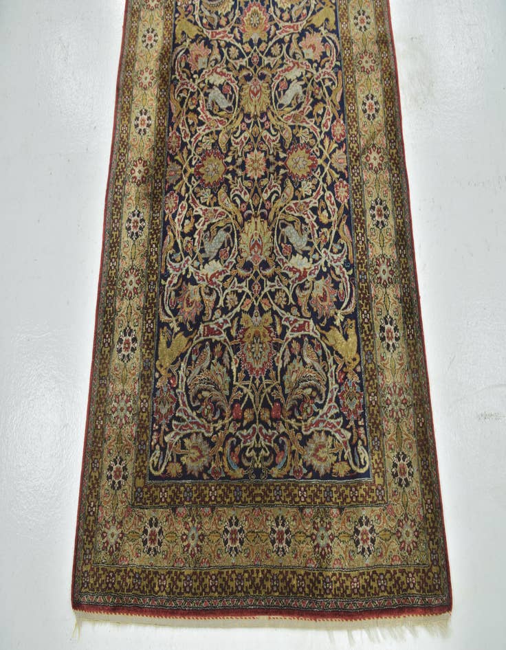 Detail image of 3' 5 x 5' Hand Knotted Qom Oriental Rug