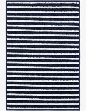 Navy Blue Easy-Clean Sabrina Soto Indoor / Outdoor Rug