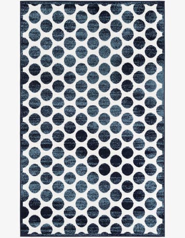 Navy Blue Easy-Clean Sabrina Soto Indoor / Outdoor Rug