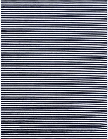 Navy Blue Easy-Clean Sabrina Soto Indoor / Outdoor Rug