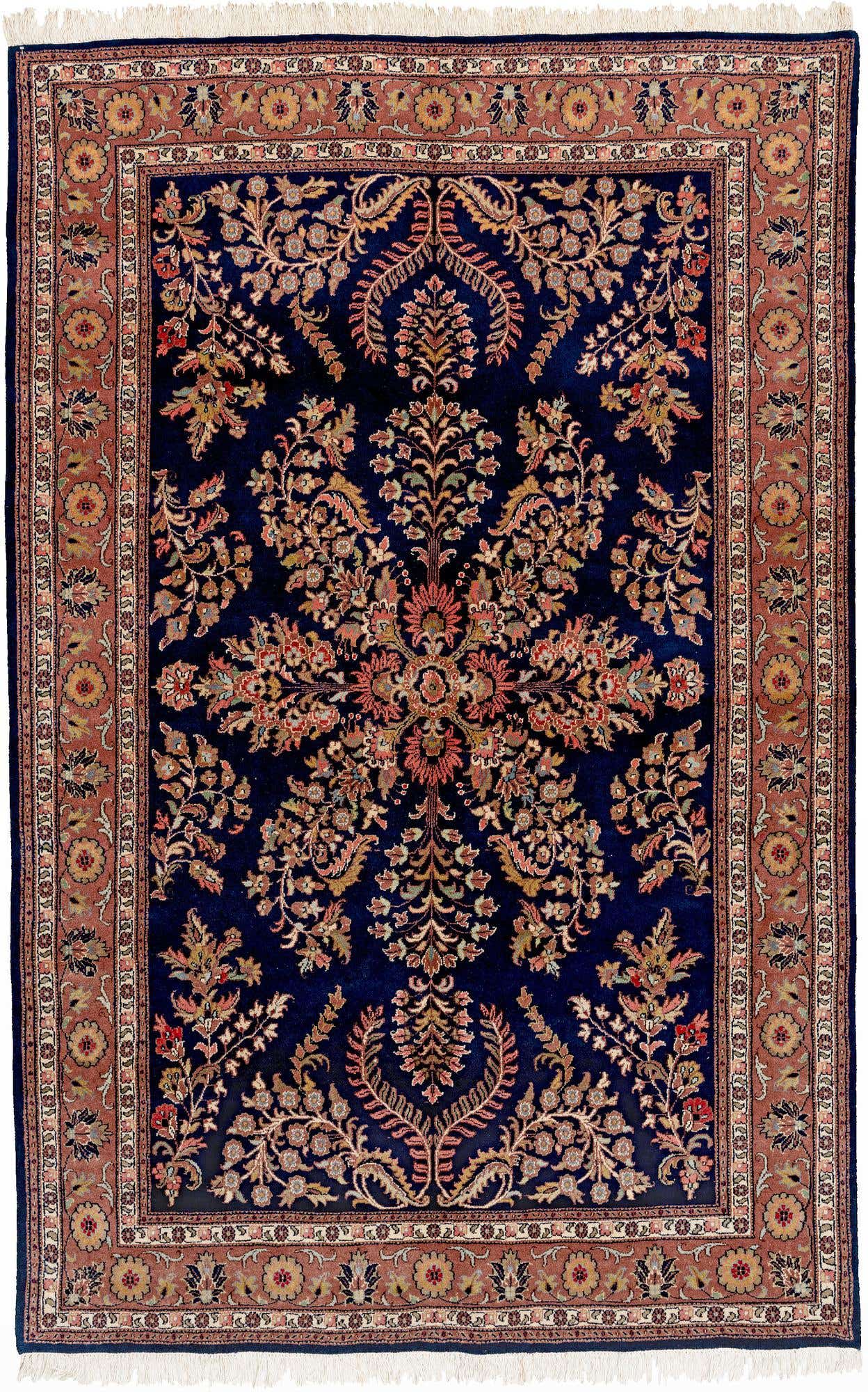 5' 6 x 8' 6 Hand Knotted Sarough Wool Rug