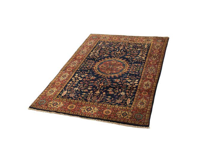 4' x 6' Hand Knotted Sarough Wool Rug