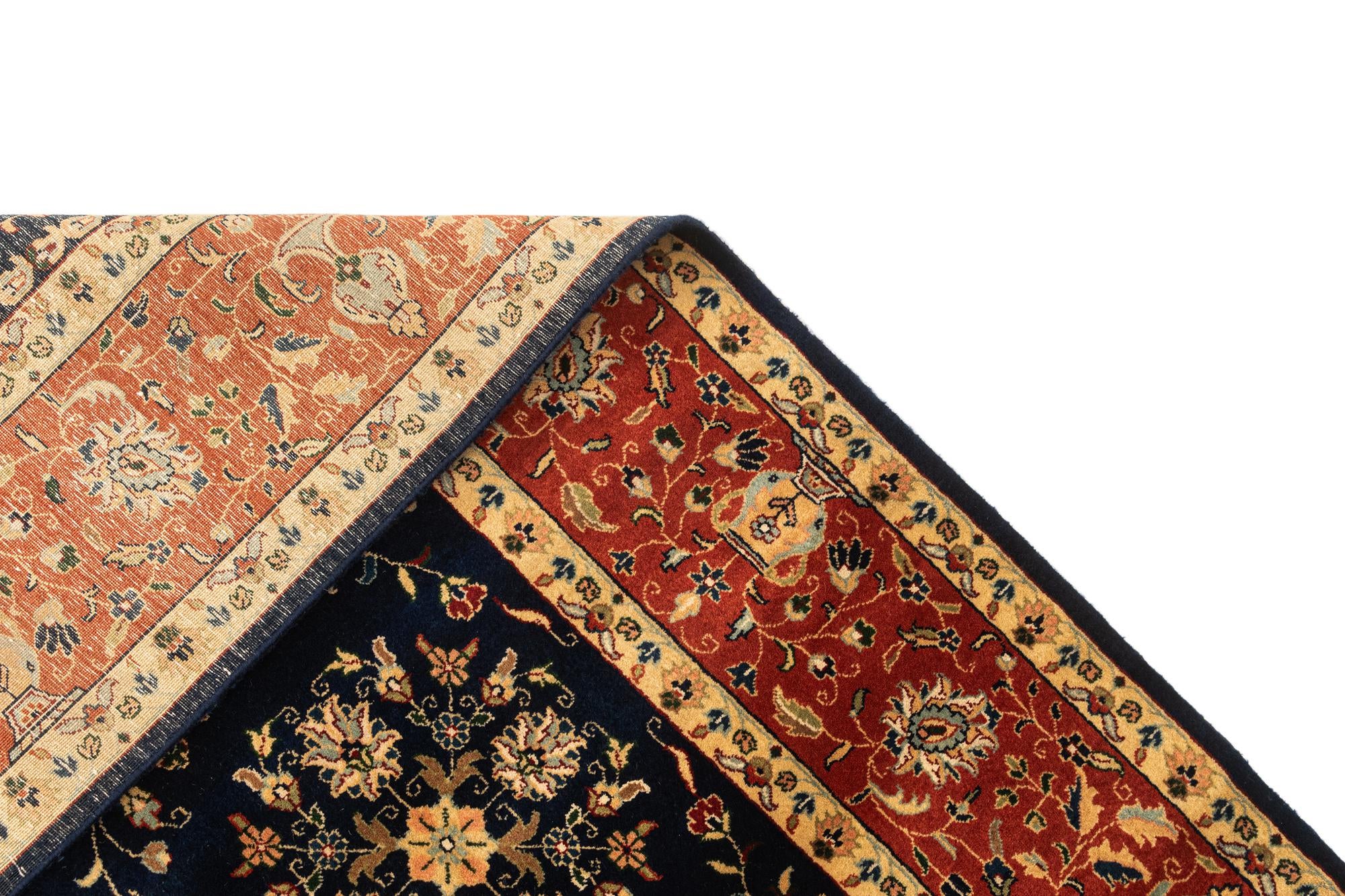 6' 6 x 9' 8 Hand Knotted Sarough Oriental Wool Rug