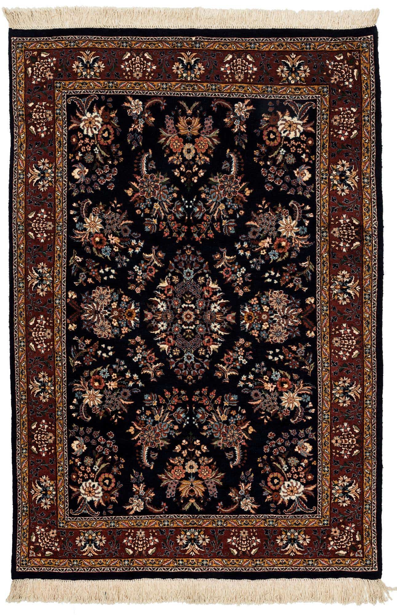 4' x 6' Hand Knotted Sarough Oriental Wool Rug