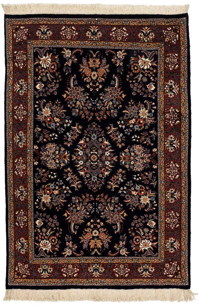 4' x 6' Hand Knotted Sarough Oriental Wool Rug