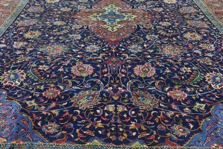 10' 2 x 13' 2 Hand Knotted Sarough Persian Wool Rug