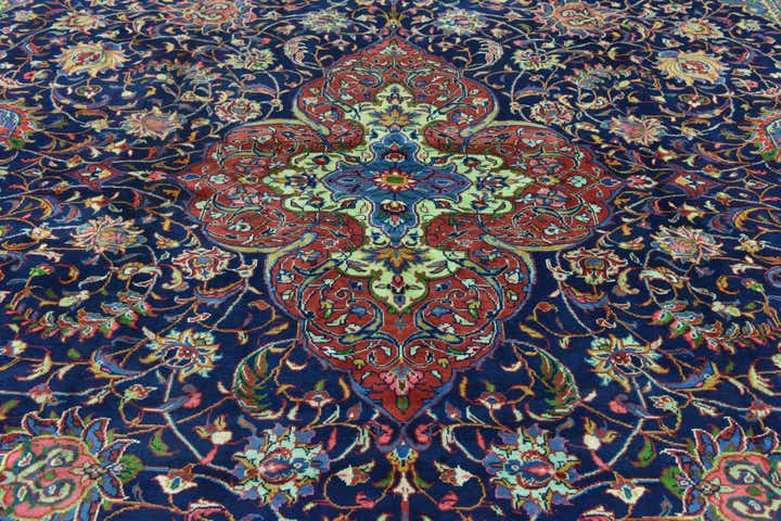 10' 2 x 13' 2 Hand Knotted Sarough Persian Wool Rug