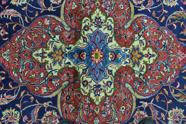 10' 2 x 13' 2 Hand Knotted Sarough Persian Wool Rug