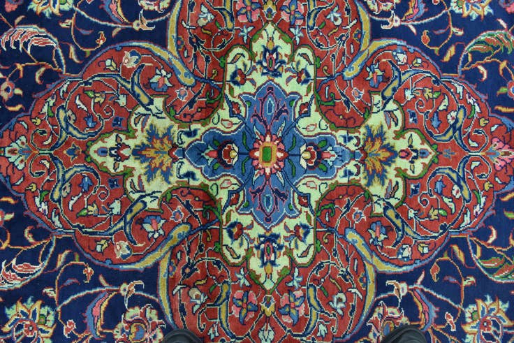 Detail image of 10' 2 x 13' 2 Hand Knotted Sarough Persian Wool Rug