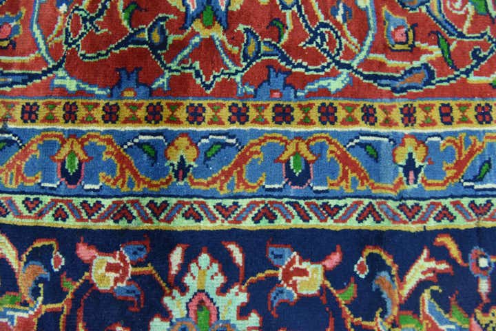 10' 2 x 13' 2 Hand Knotted Sarough Persian Wool Rug