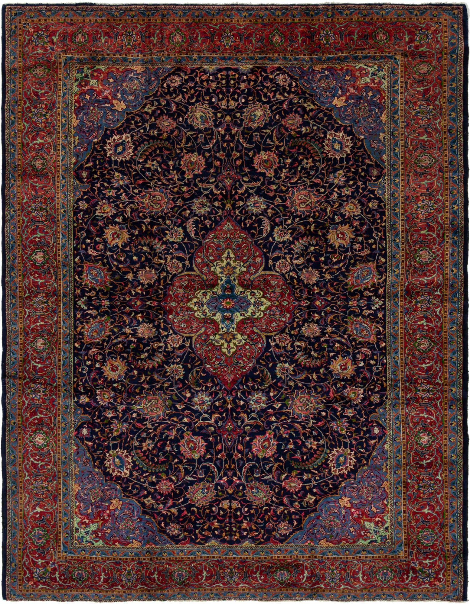 10' 2 x 13' 2 Hand Knotted Sarough Persian Wool Rug