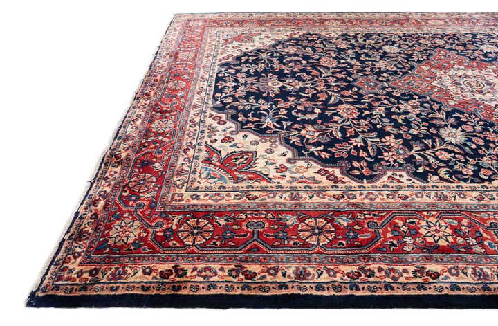 7' 4 x 10' 7 Hand Knotted Sarough Persian Wool Rug