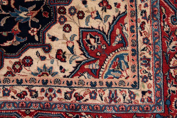 7' 4 x 10' 7 Hand Knotted Sarough Persian Wool Rug