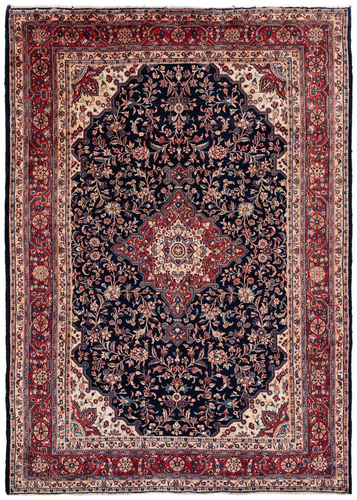 7' 4 x 10' 7 Hand Knotted Sarough Persian Wool Rug