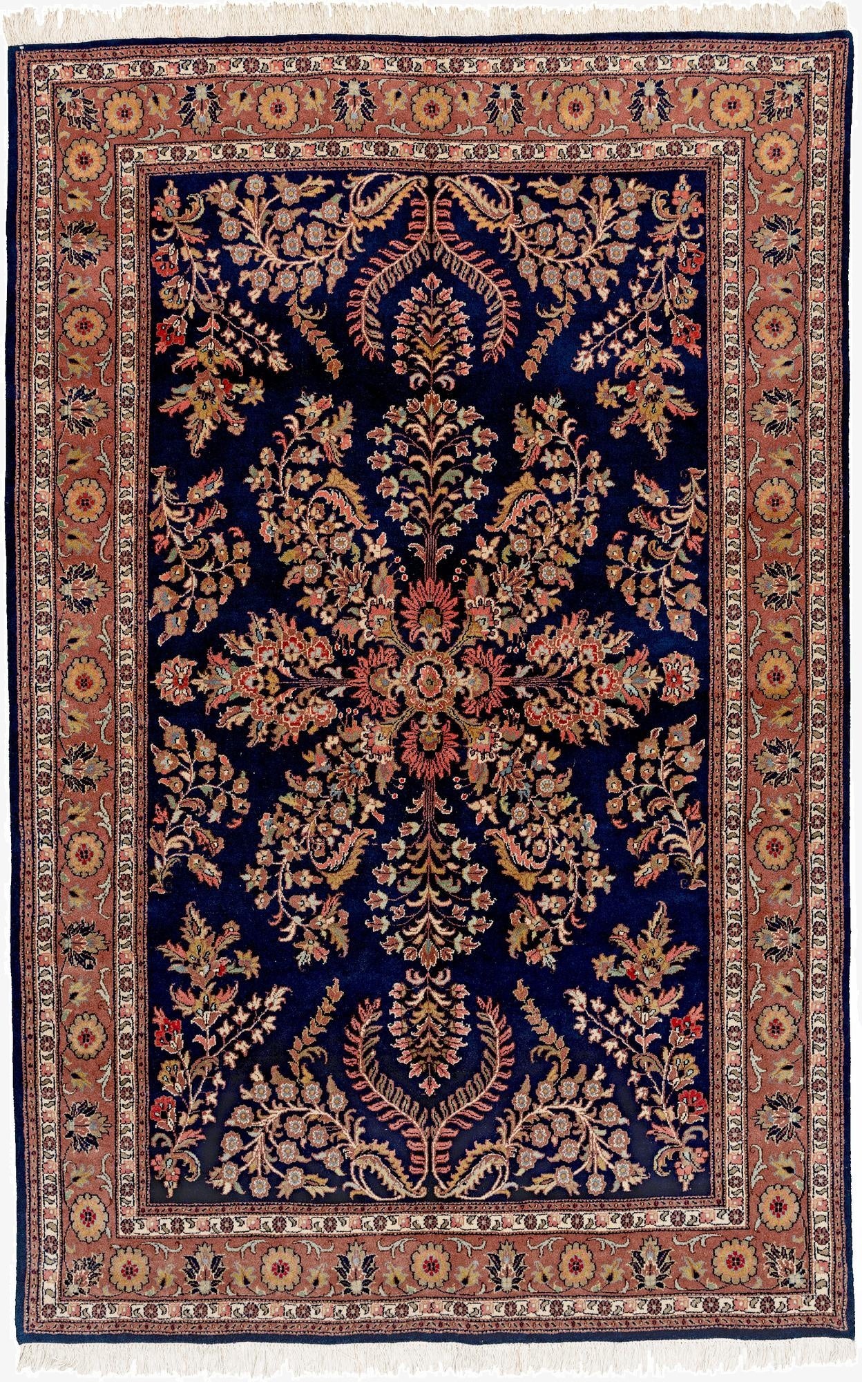 5' 6 x 8' 6  Hand Knotted Sarough Wool Rug