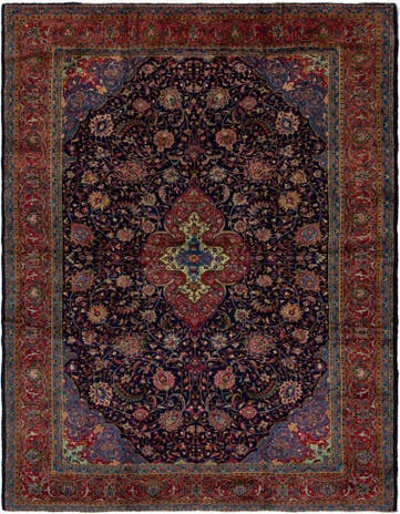 10' 2 x 13' 2 Hand Knotted Sarough Persian Wool Rug