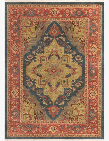 Navy Blue Serapi Rug