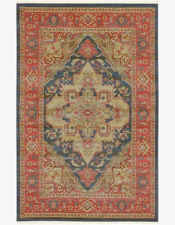 Navy Blue Serapi Rug