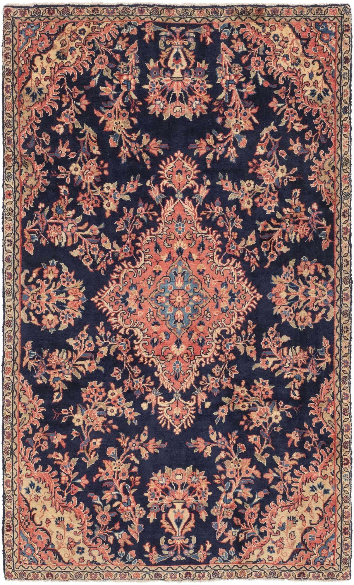 5' 3 x 9' Hand Knotted Shahrbaft Persian Wool Rug