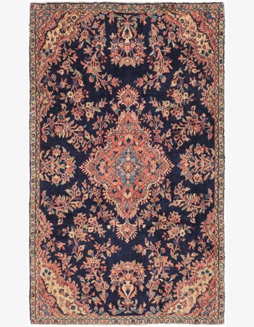 5' 3 x 9' Hand Knotted Shahrbaft Persian Wool Rug