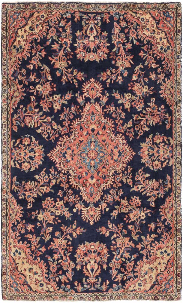 5' 3 x 9' Hand Knotted Shahrbaft Persian Wool Rug