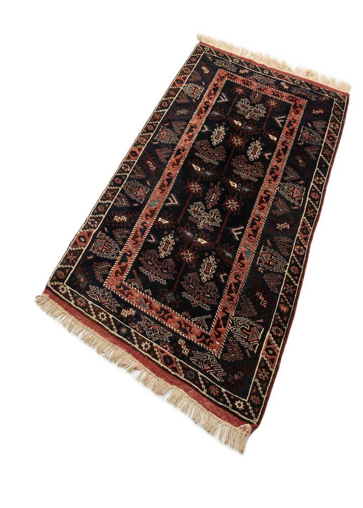4' x 6' 3 Hand Knotted Shiraz Persian Wool Rug