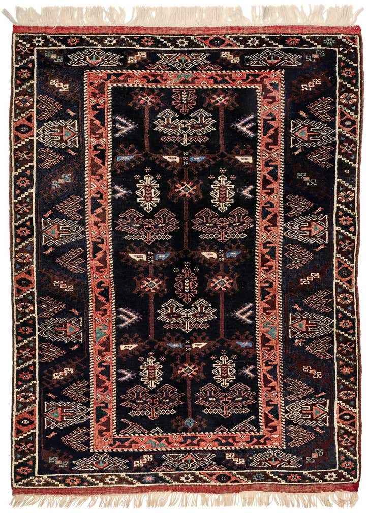 4' x 6' 3 Hand Knotted Shiraz Persian Wool Rug