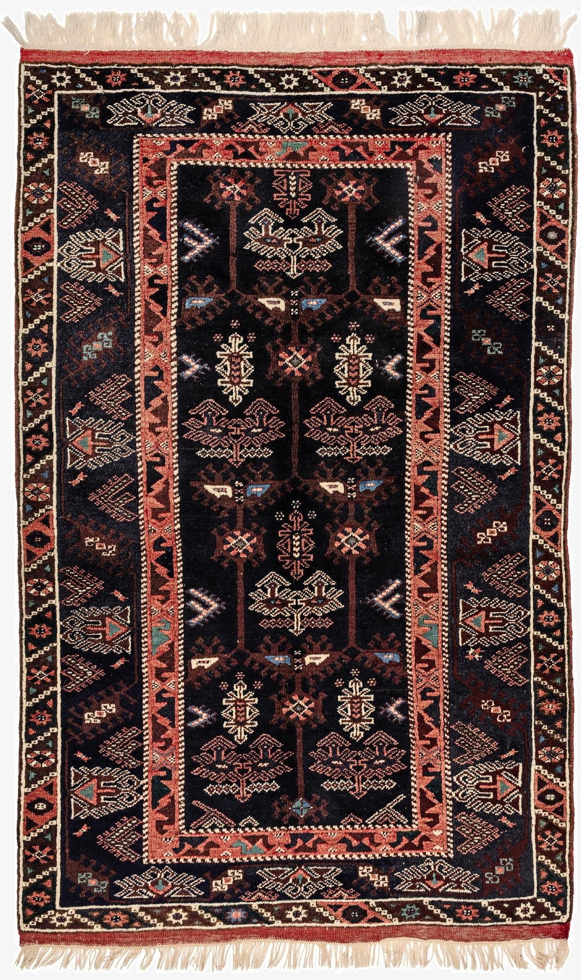 4' x 6' 3  Hand Knotted Shiraz Persian Wool Rug