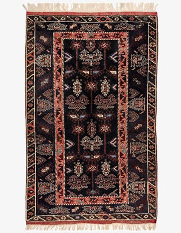 4' x 6' 3 Hand Knotted Shiraz Persian Wool Rug