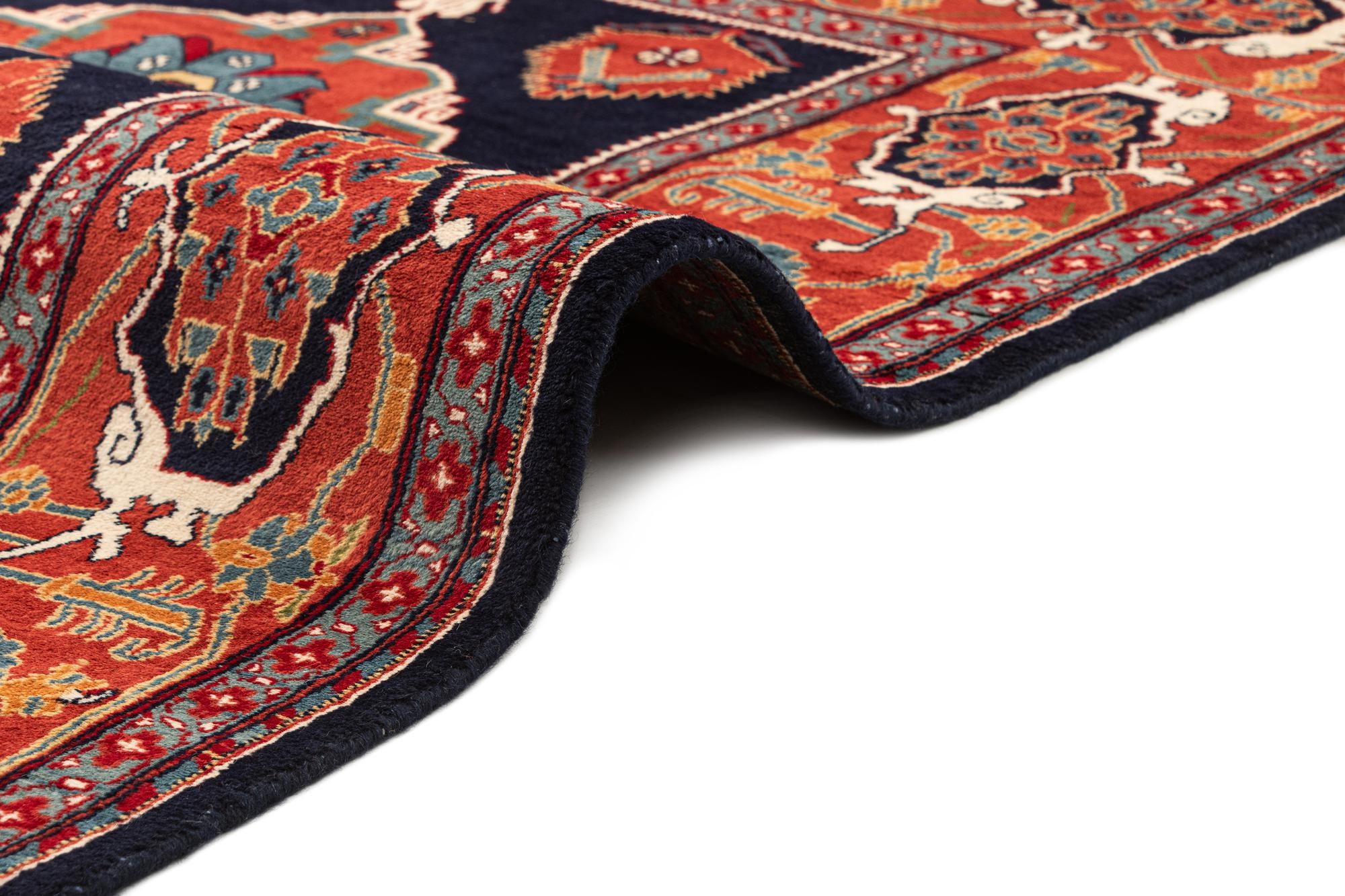 3' 10 x 6' 6 Hand Knotted Shirvan Oriental Wool Rug
