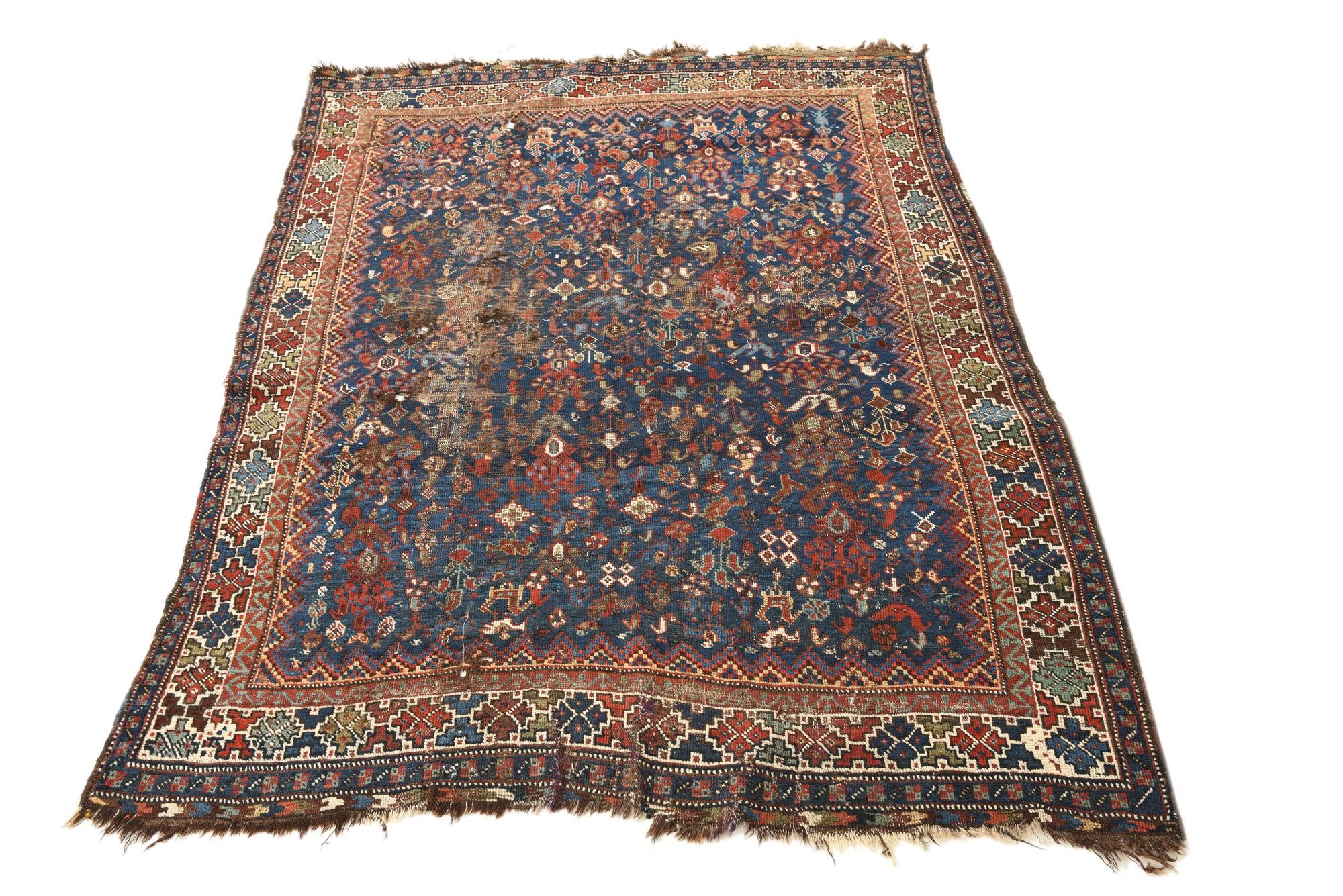 4' 1 x 5' 10 Hand Knotted Shirvan Persian Wool Rug