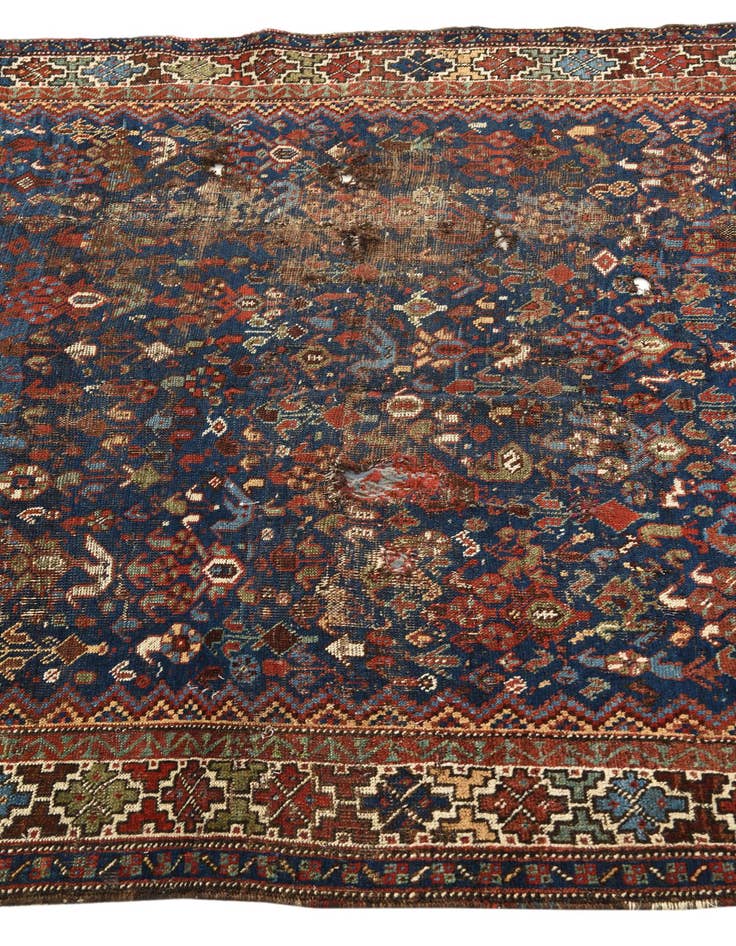 Detail image of 4' 1 x 5' 10 Hand Knotted Shirvan Persian Wool Rug