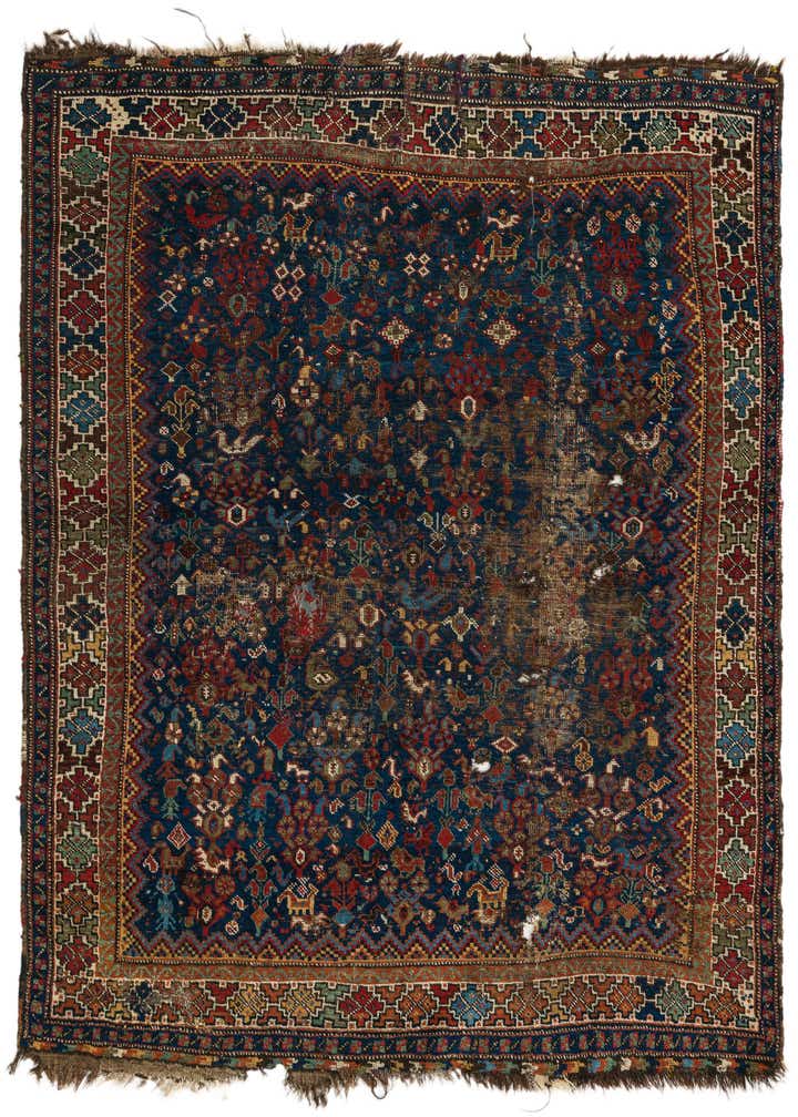 4' 1 x 5' 10 Hand Knotted Shirvan Persian Wool Rug