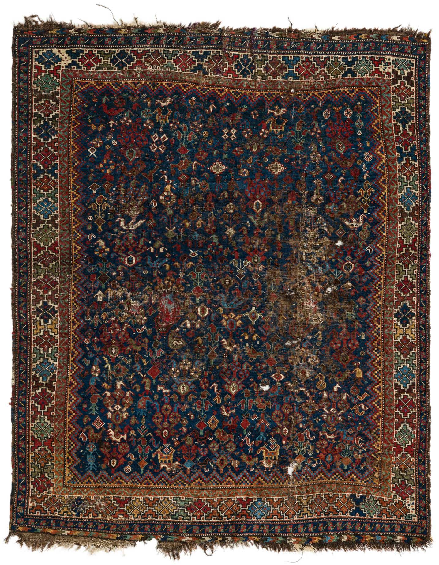 4' 1 x 5' 10 Hand Knotted Shirvan Persian Wool Rug