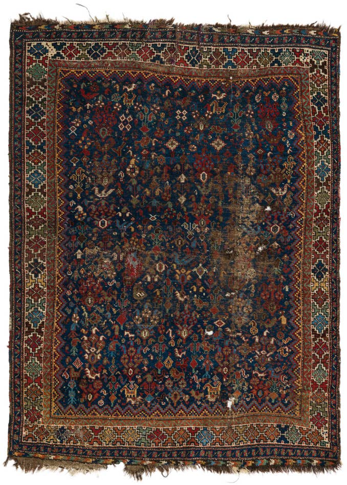 Detail image of 4' 1 x 5' 10 Hand Knotted Shirvan Persian Wool Rug
