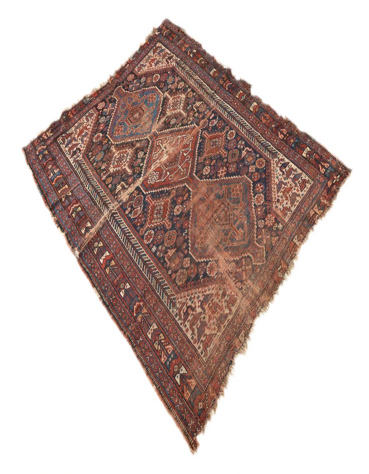 Detail image of 4' 3 x 5'  Hand Knotted Shirvan Persian Wool Rug