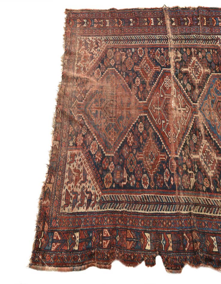 Detail image of 4' 3 x 5'  Hand Knotted Shirvan Persian Wool Rug