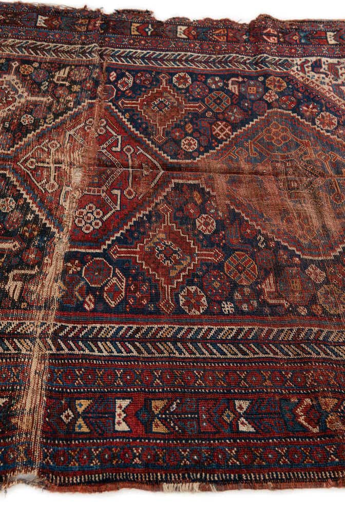 4' 3 x 5' Hand Knotted Shirvan Persian Wool Rug