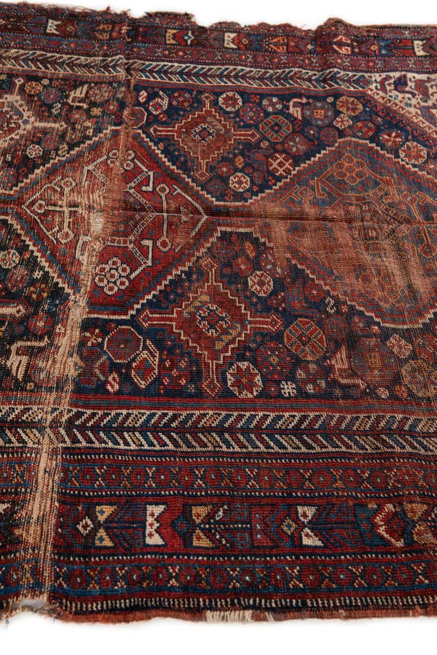 Detail image of 4' 3 x 5' Hand Knotted Shirvan Persian Wool Rug