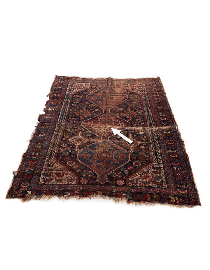 4' 3 x 5' Hand Knotted Shirvan Persian Wool Rug