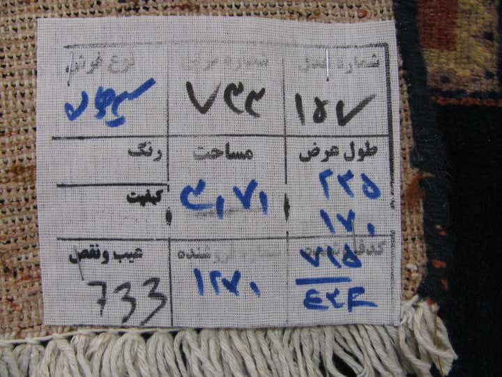 5' 5 x 7' 6 Hand Knotted Sirjan Persian Wool Rug